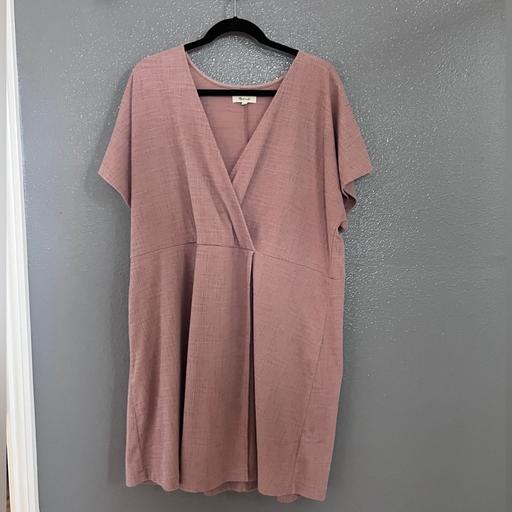 Madewell Dusty Pink V-Neck Dress